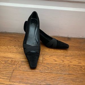 Stuart Weitzman Black Suede Pumps